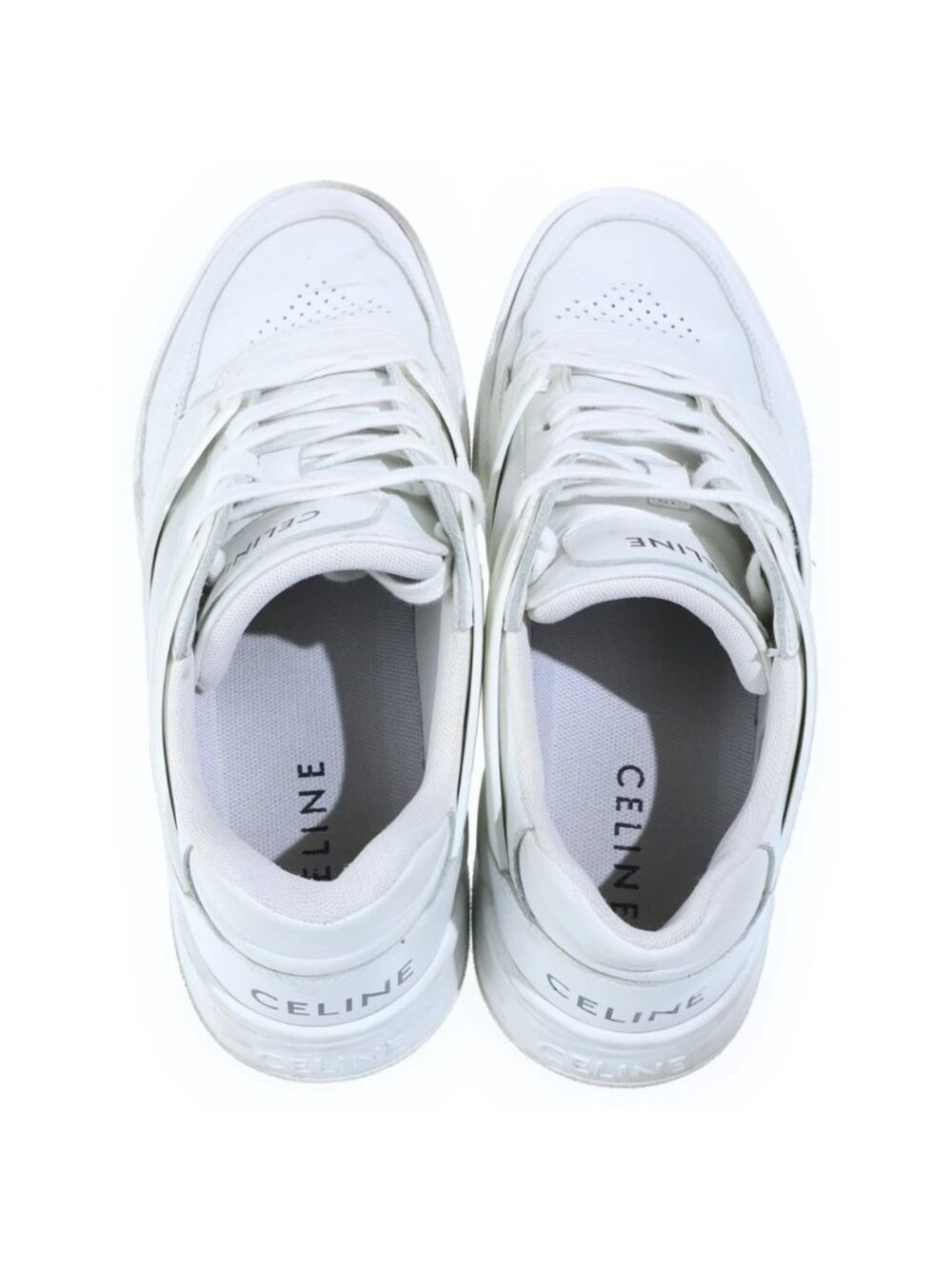 Celine Low Top Sneaker Leather Low Cut Sneakers White - Picture 4 of 6